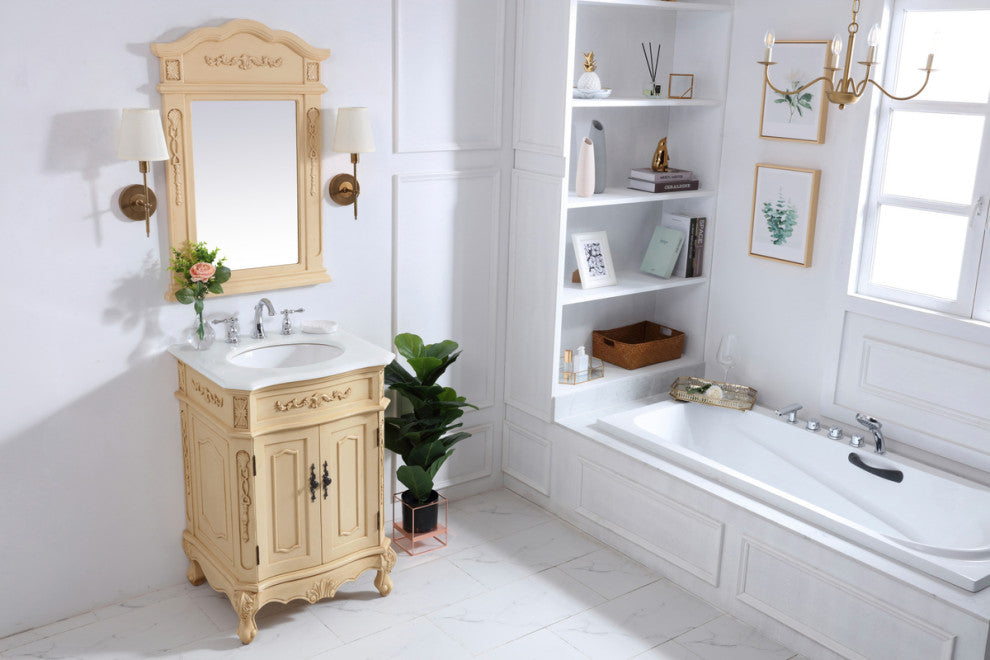 27" Single Bathroom Vanity, Vintage Mint