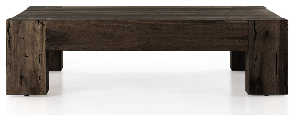 Abaso Coffee Table Ebony Rustic Wormwood Oak