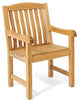 3-Piece Teak Set, 18" Side Table, 2 Devon Chairs, Sunbrella Cushion, Air Blue