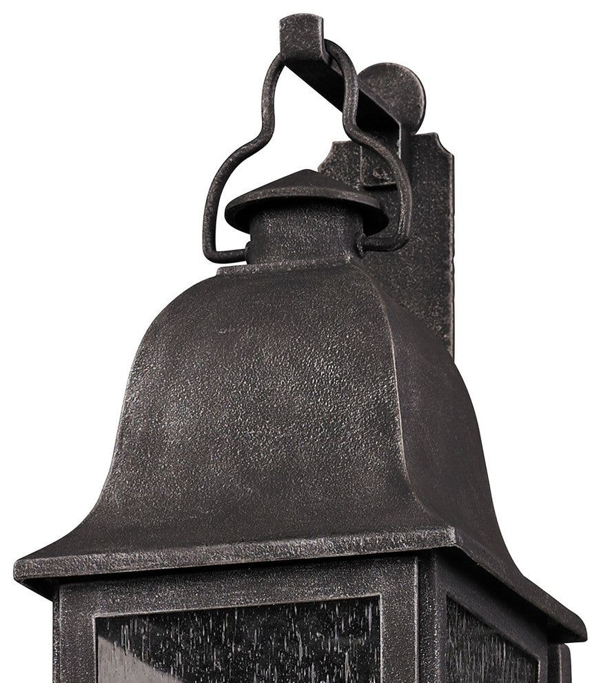 Larchmont, Outdoor Wall Lantern, Small - 6", Clear Seeded Glass - Incandescent L