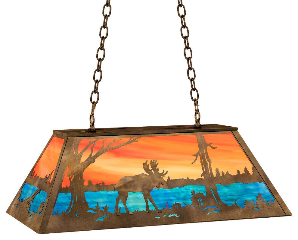 33 Long Moose at Lake Oblong Pendant