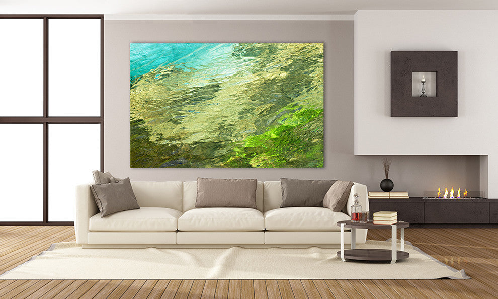 "Fontaine Abstract III" Fine Art Canvas Print, 84"x54"