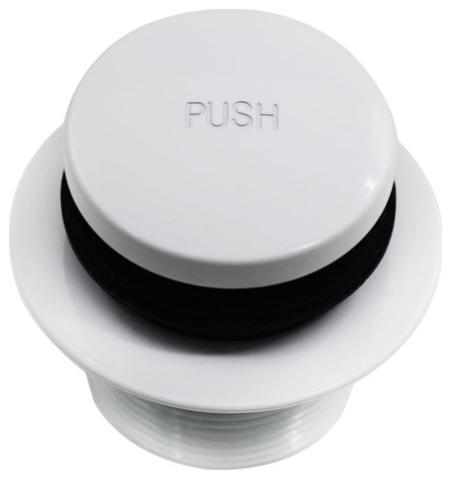 Tip Toe Sch. 40 ABS Bath Waste With Two-Hole Elbow In Powder Coated White, Powder Coated White