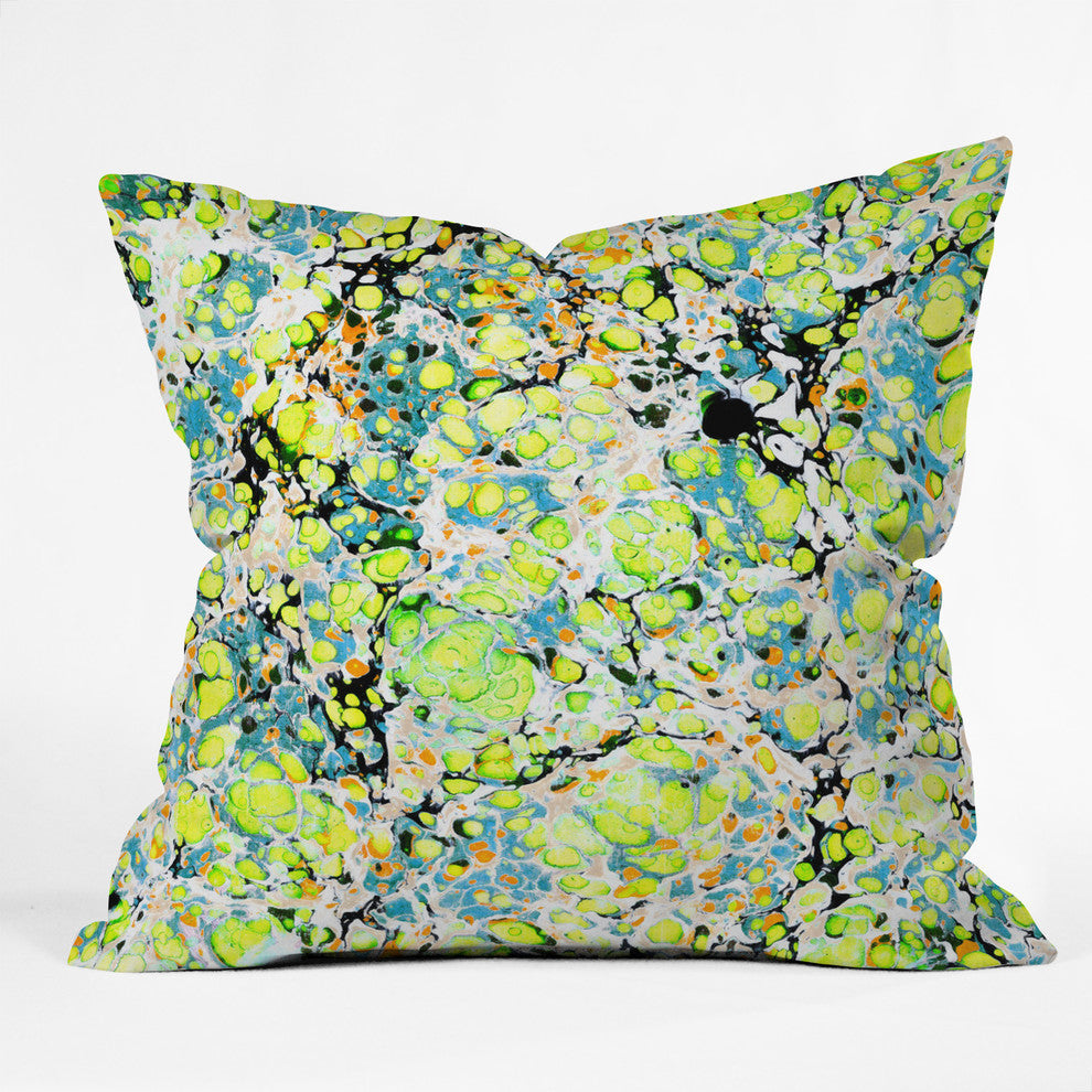 Amy Sia Marble Bubble Neon Throw Pillow, 18"x18"