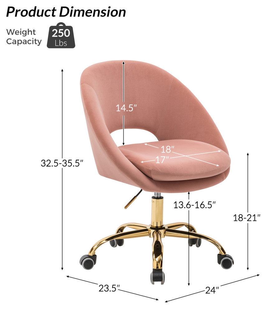 Savas Task Chair, Pink