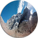 Trekking To Plaza Francia Panorama, Landscape Disc Metal Artwork, 36"