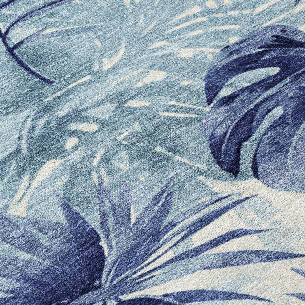 Machine Washable Indoor/Outdoor Chantille ACN1886 Blue 10' x 14' Rug