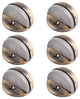 Door Stop Antique Brass Eclipse Dark Floor Mount Bumper Pack of 6