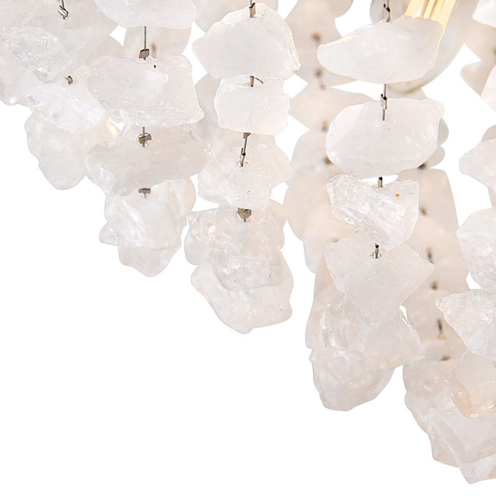 Fredrick Ramond Myra Medium Chandelier, Distressed Brass