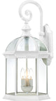 Traditional Boxwood 3 Lgt 26" Outdoor Wall, White Finish