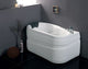 EAGO AM175-R 57'' White Acrylic Left Drain Jetted Whirlpool Bathtub W/ Fixtures