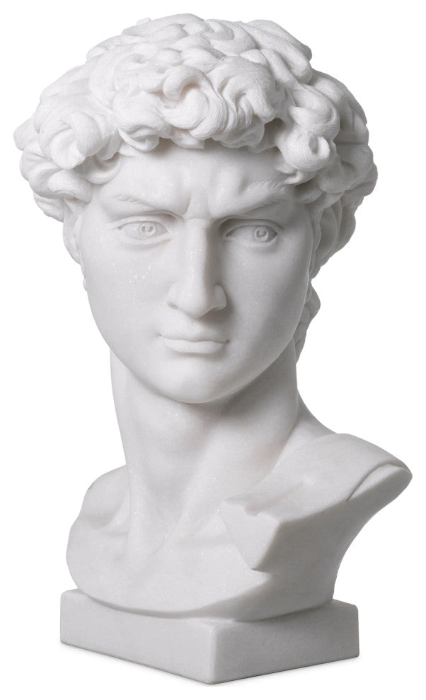 White Marble Head Sculpture, Eichholtz David