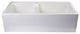 ALFI brand AB3618DB-B Biscuit Smooth Thick Wall Fireclay Two Bowl Farm Sink