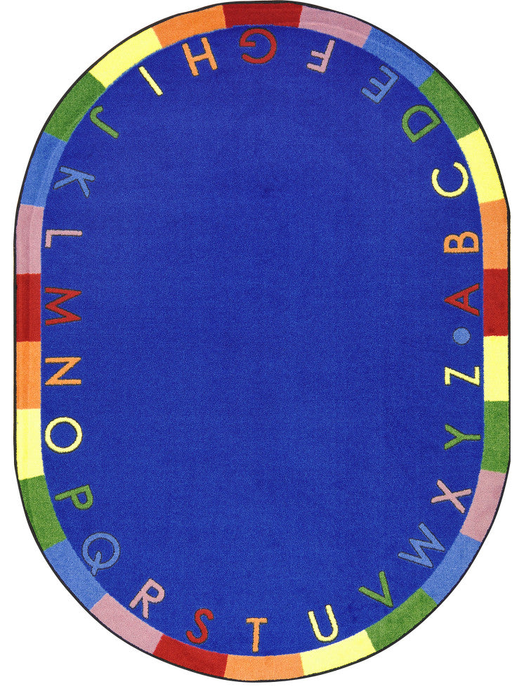 Kid Essentials Rug, Rainbow Alphabet, Bold, 3'10"x5'4" Oval