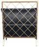 Divani Casa Ignacio Glam Black Velvet and Gold Accent Chair