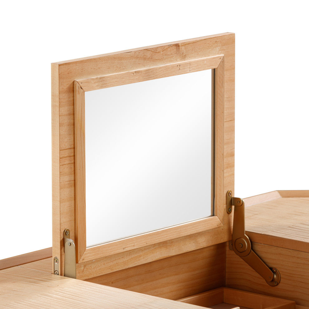 Sadie Natural Maple Vanity Desk - Natural