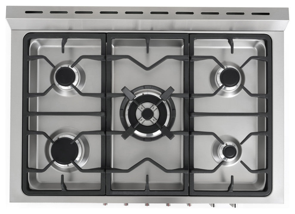 36 in. Stellar Collection 3.8 cu. ft. Dual Fuel Range, 5 Burner, Convection Oven