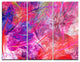 "Red Swirling Clouds" Digital Metal Wall Art, 3 Panels, 36"x28"