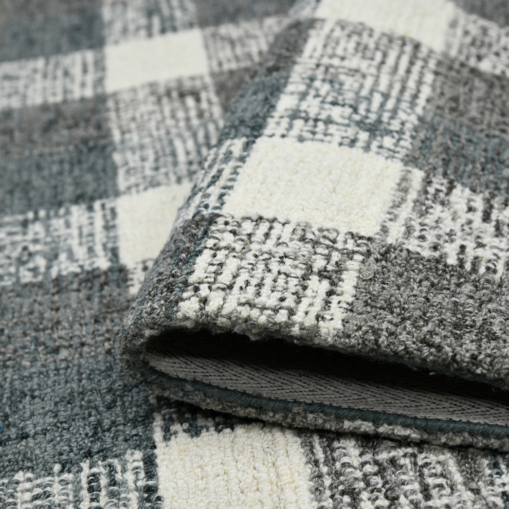 Tartan Cartwell Area Rug, Gray, 8' x 10', Plaid