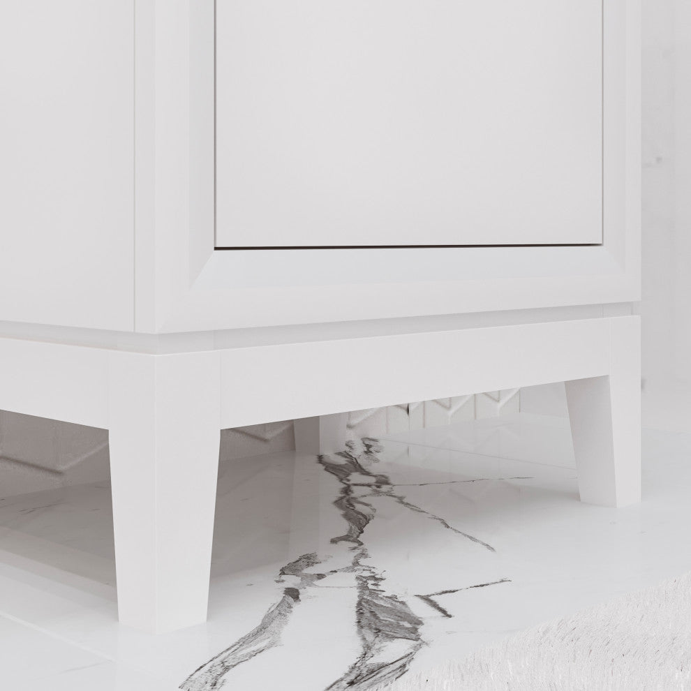 Elsa 20 In. Ceramic Sink Top Vanity in Pure White