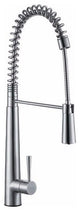 ALFI brand AB2039 Solid Stainless Steel Pull Out Commercial Kitchen Faucet
