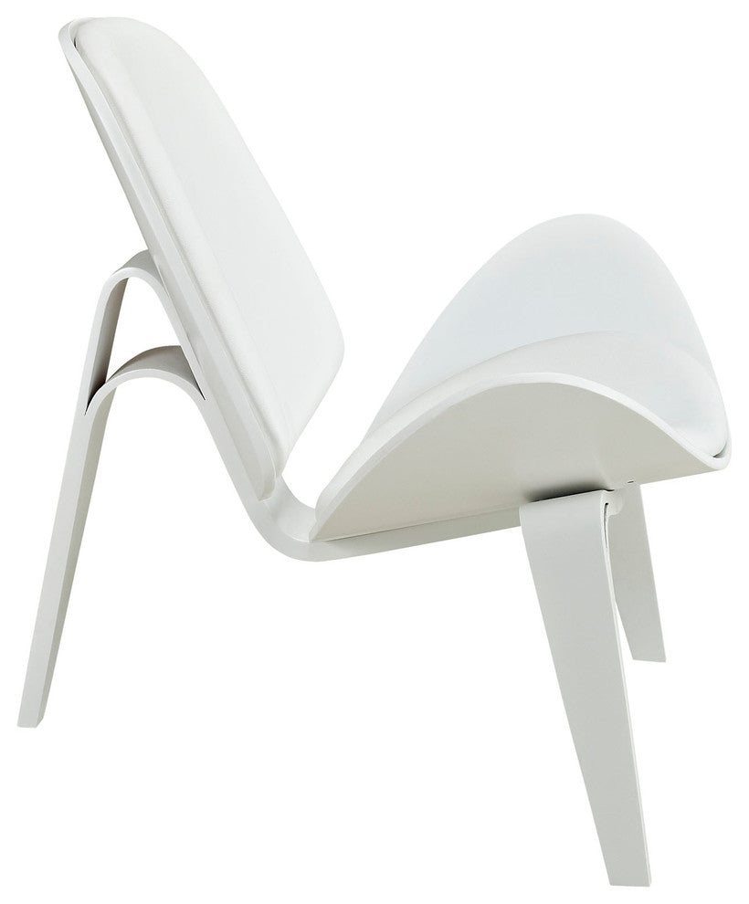 Modern Contemporary Living Room Lounge Chair White