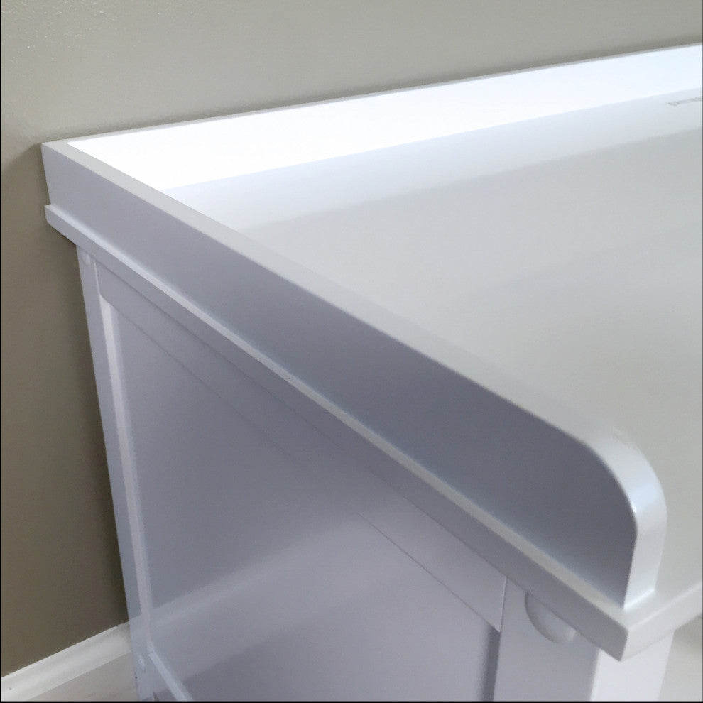 Solid Wood Entry Bench with 2 Bins and 1 Shoe Divider, White