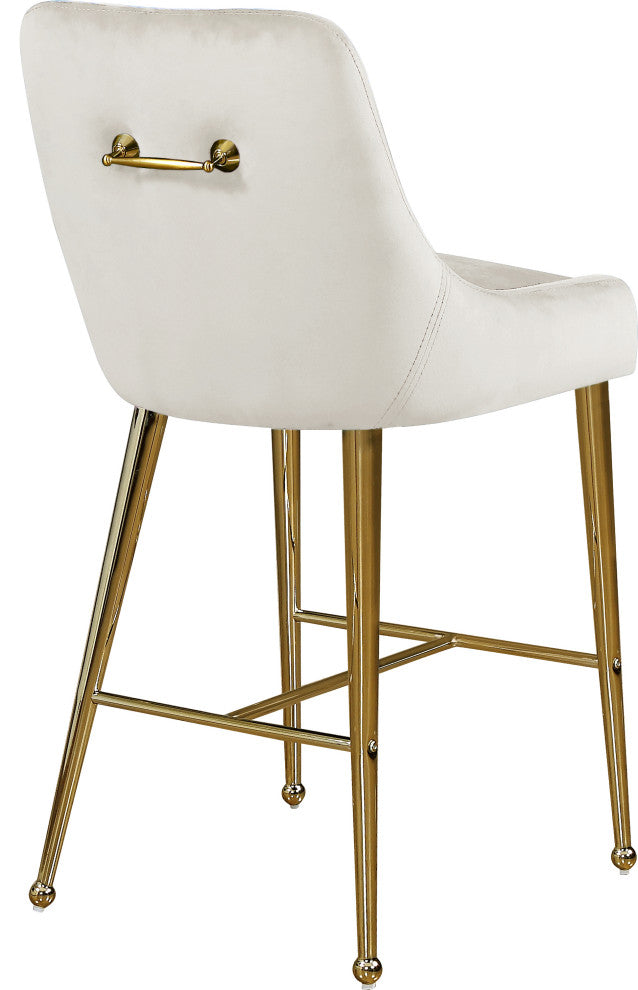 Owen Velvet Upholstered Stool (Set of 2)