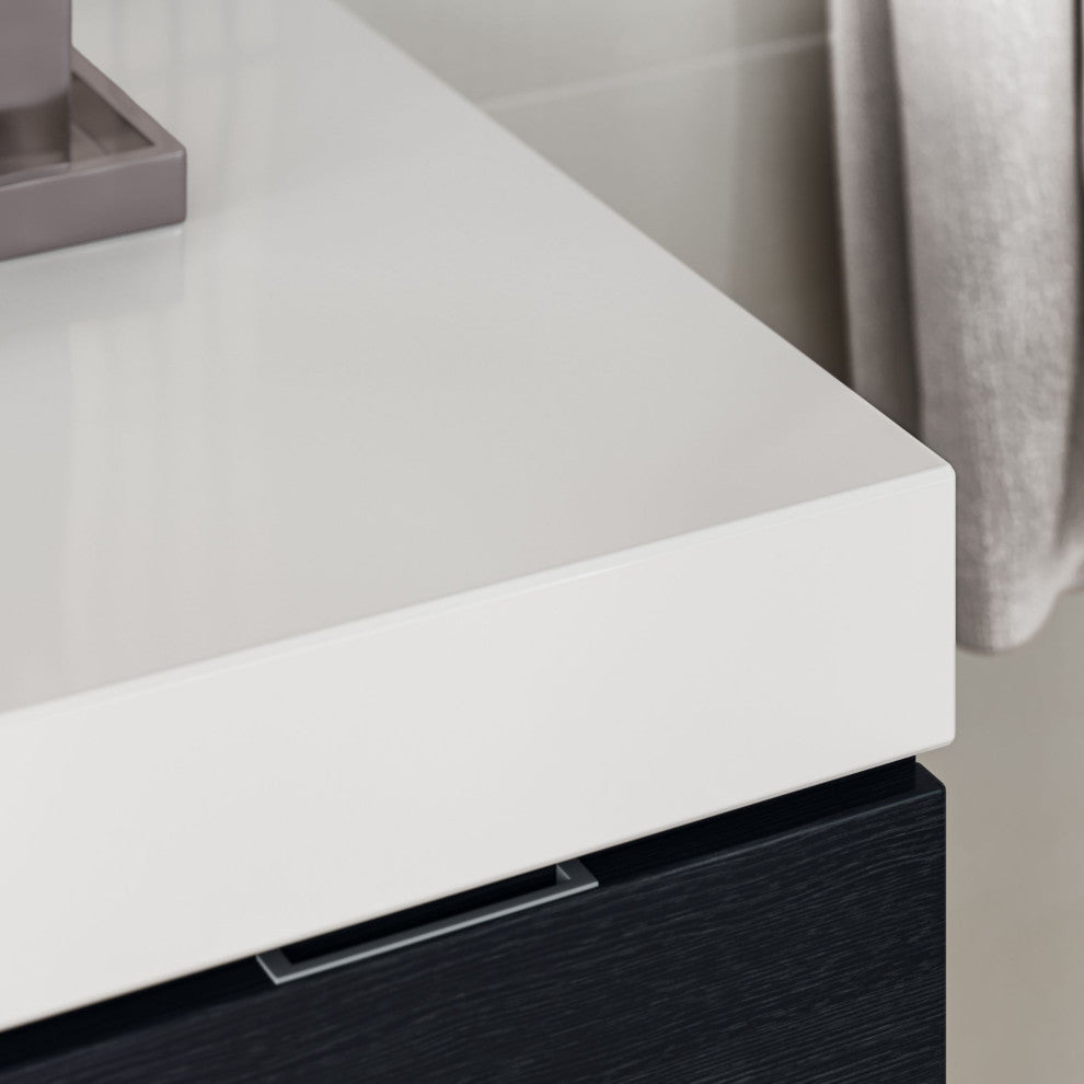 Boutique Bath Vanity, Black, 60", Single Sink, Wall Mount