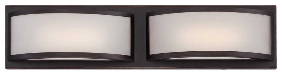 Contemporary Mercer 2 LED Vanity, Georgetown Bronze Finish