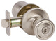 Keyed Entry Knob Set, Satin Nickel
