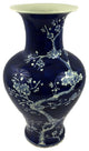 Vintage Style Blue and White Cherry Blossom Vase 16"