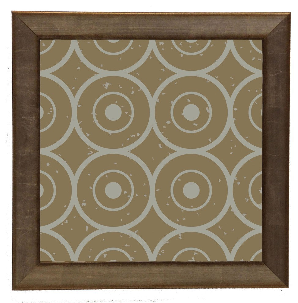 Gold Geometric # 7, Wide Transitional Metallic Frame