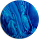 Dark Blue Abstract Acrylic Paint Mix, Abstract Disc Metal Artwork, 36"