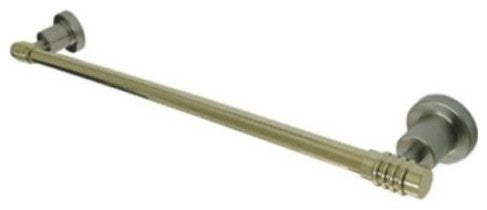 18" Towel Bar, Satin Nickel/Polished Brass