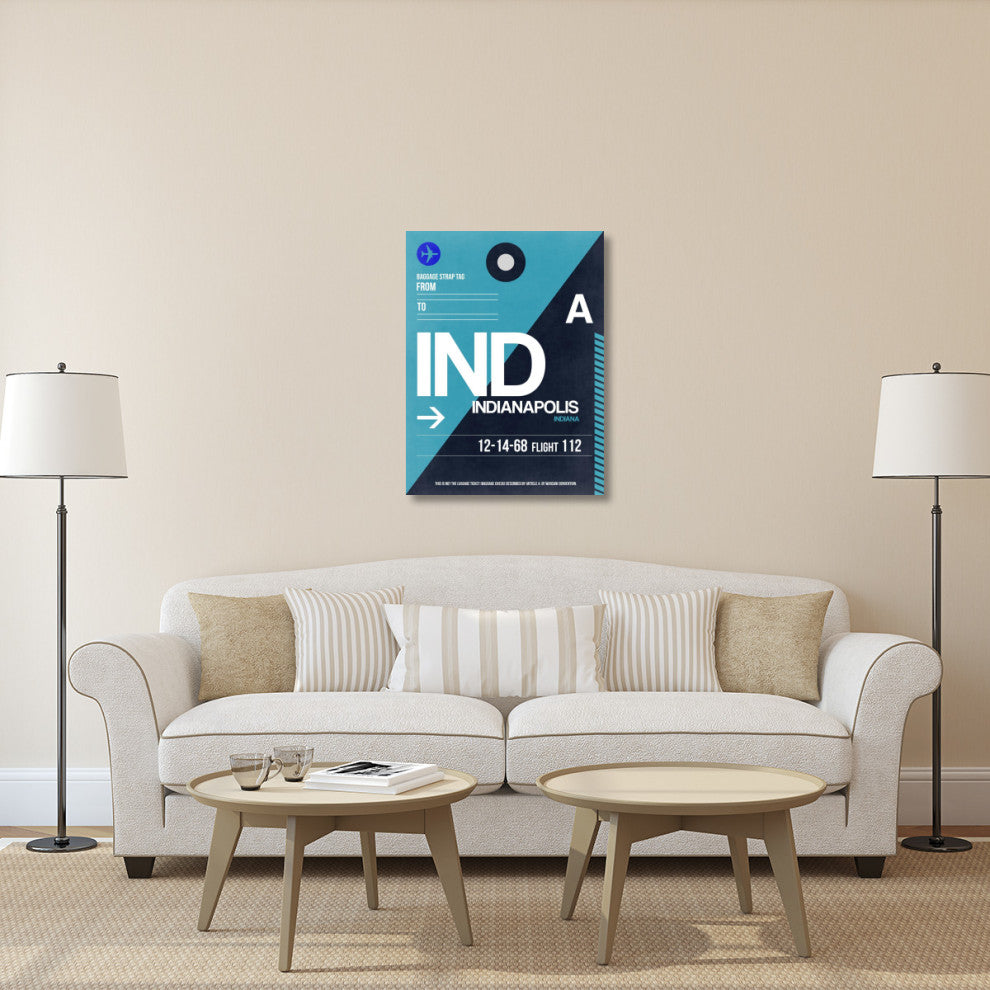 "IND Indianapolis Luggage Tag 2" Fine Art Print