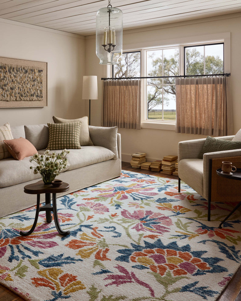 Loloi Tilly Ivory / Multi 7'-9" x 9'-9" Area Rug