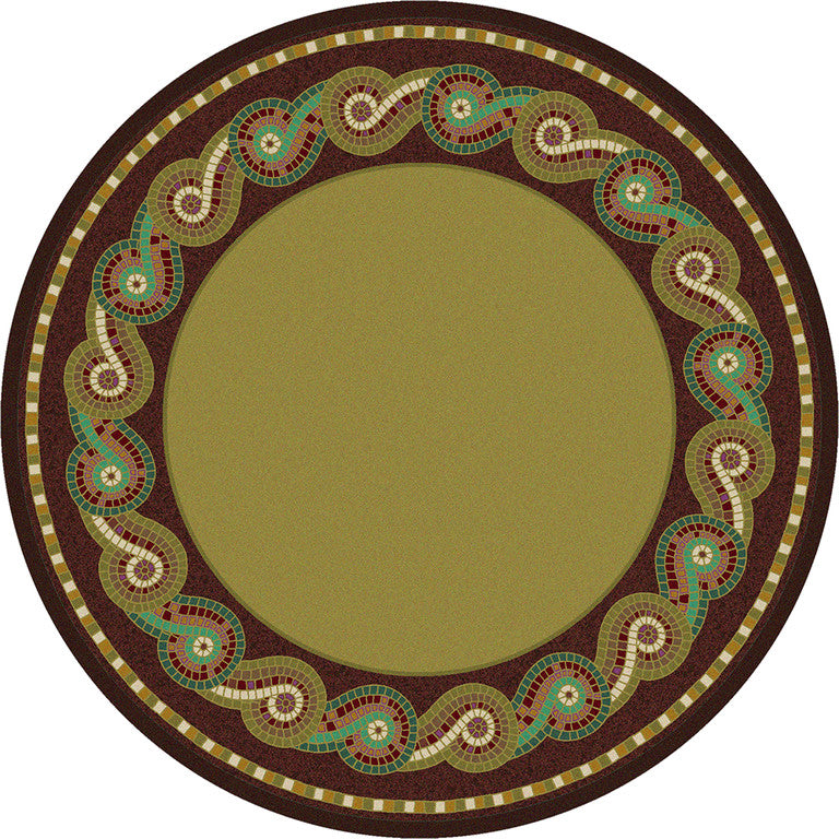 Rolling Water Rug, Multi, 8'x8' Round, Round