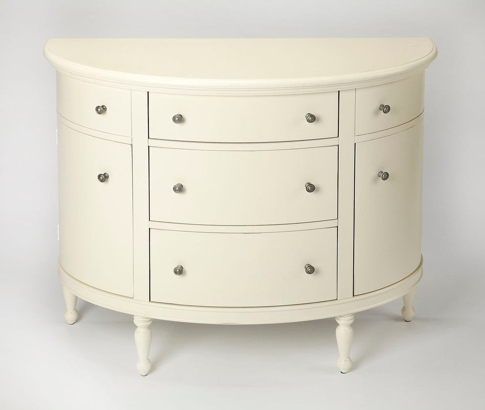 Butler Bedford Demilune Console Chest, White