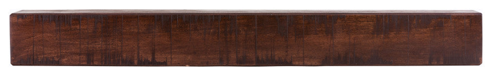 Rustic Fireplace Mantel Shelf, Mahogany, 60"