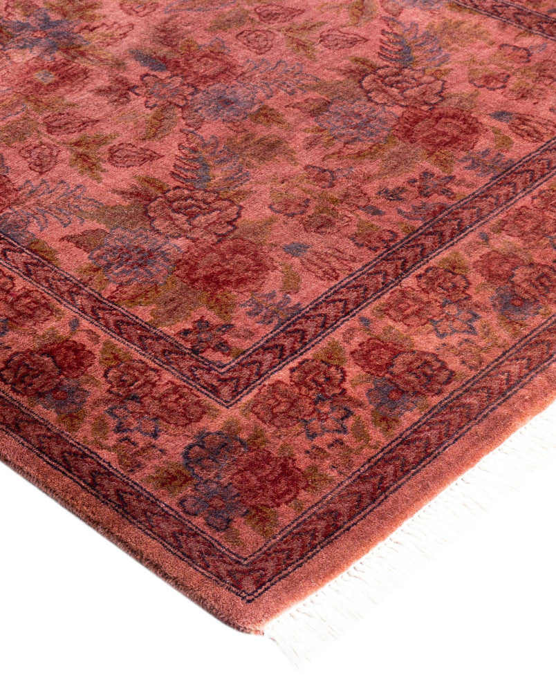 Overdyed One-of-a-Kind Hand-Knotted Area Rug Pink, 2' 7" x 10' 2"