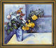 Paul Cezanne Flowers in a Vase Framed Premium Canvas Print, 20"x25"