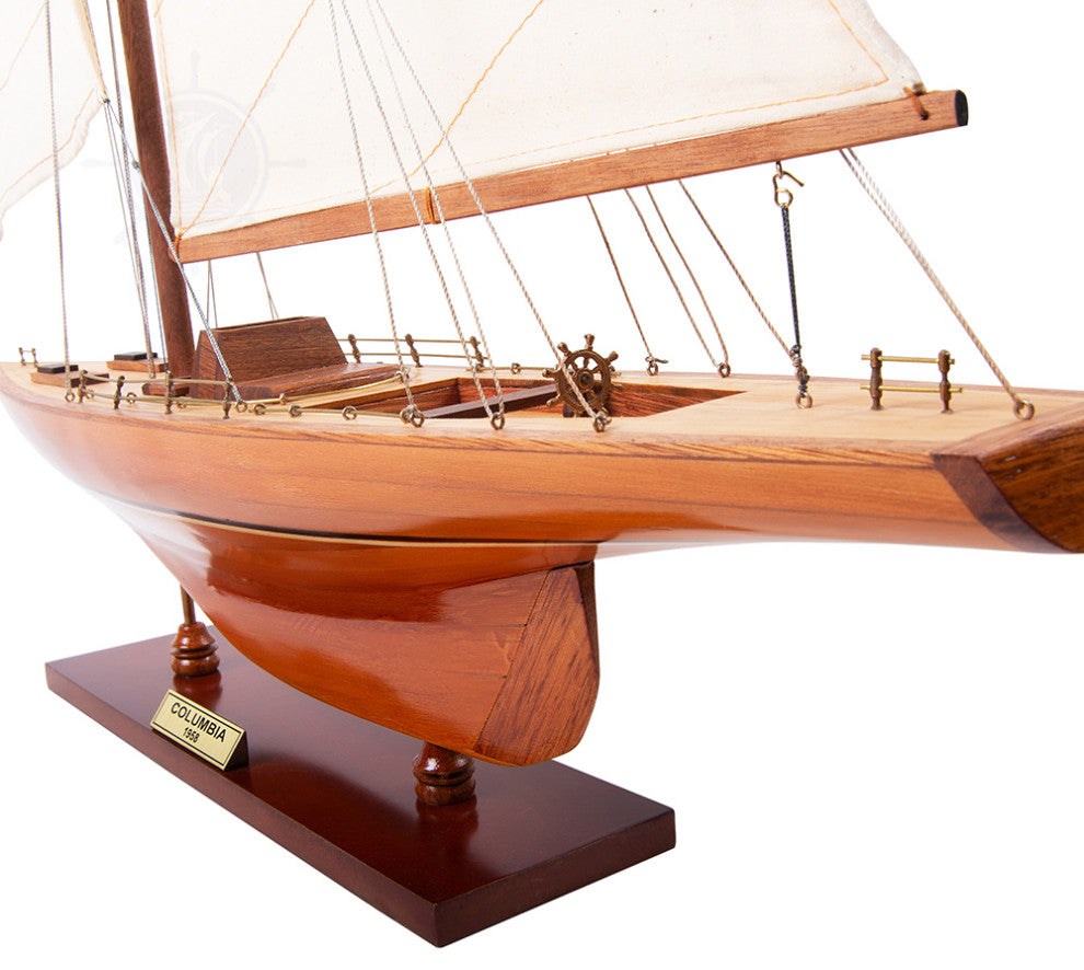 Columbia Sm Wooden model sailing boat