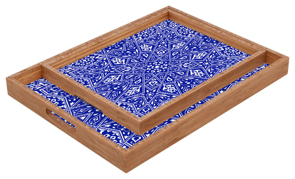 Deny Designs Aimee St Hill Amirah Blue Rectangular Tray