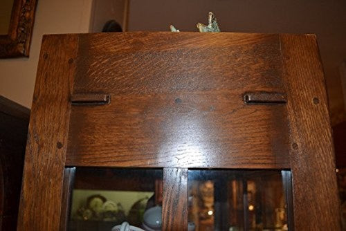 Arts and Crafts Mission Solid Oak China Cabinet