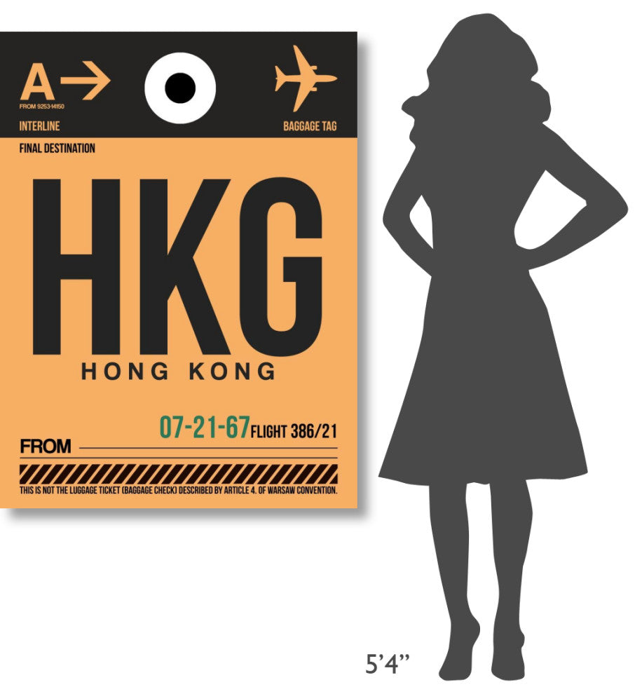 "HKG Hog Kong Luggage Tag 2" Fine Art Print