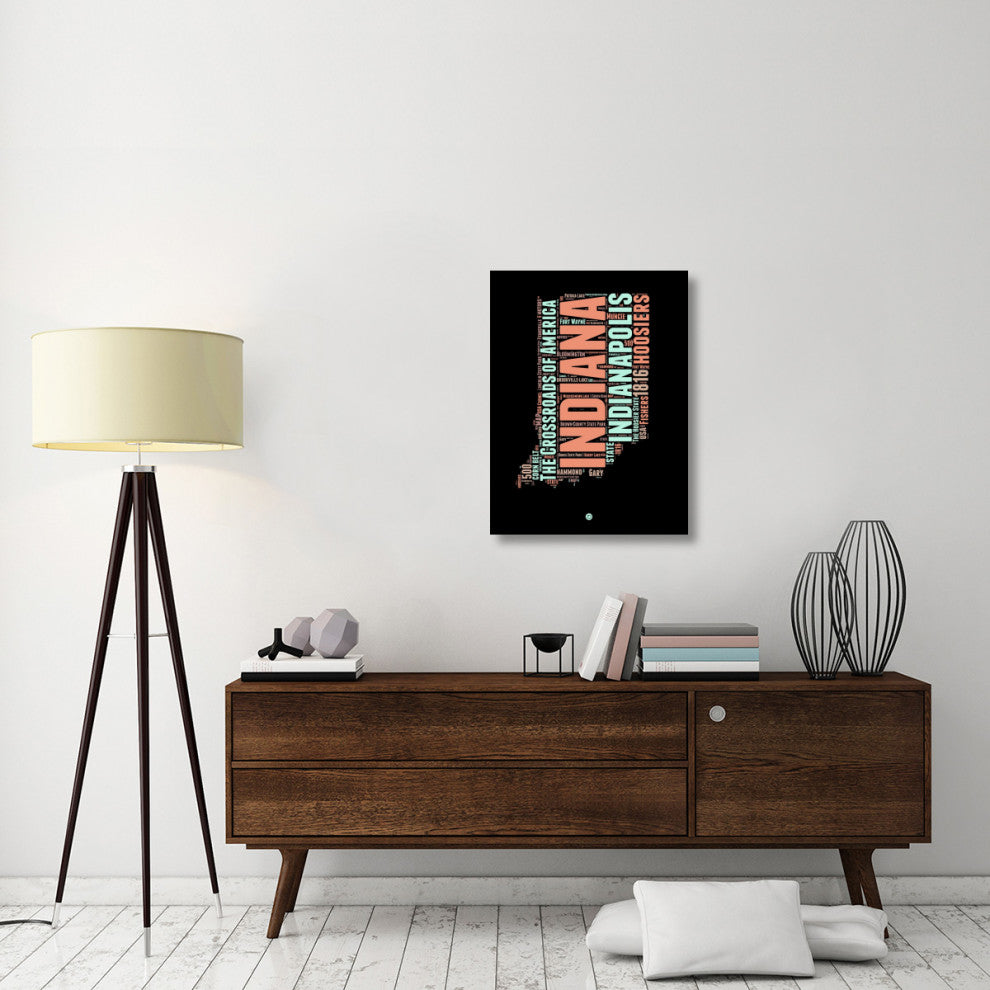 "Indiana Word Cloud 1" Fine Art Print
