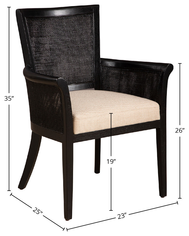 Gimble Upholstered Arm Chair, Black