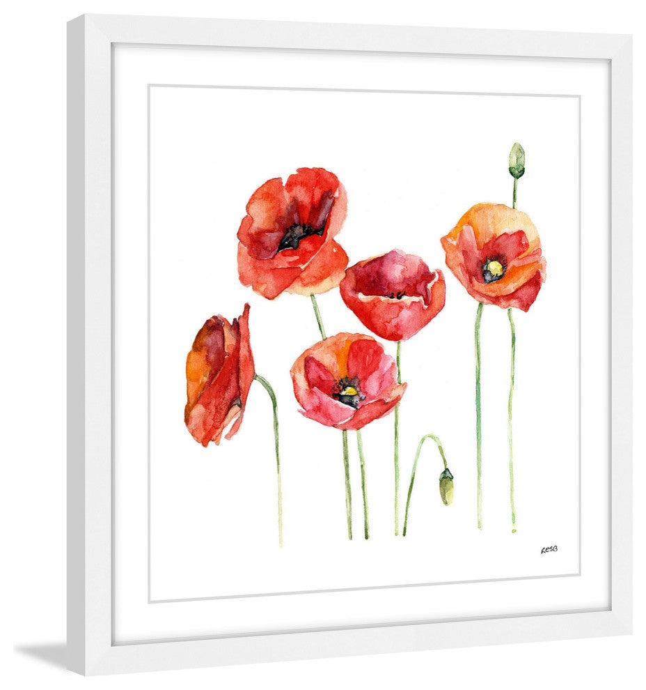 "Poppie Field" Framed Print by Rachel Byler