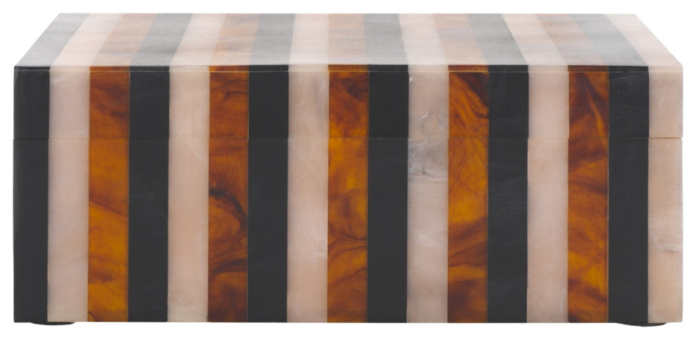 Safavieh Ina Decor Box, Set of 2, Black/Brown